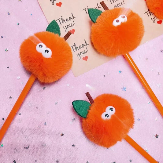 Korean Cute Cartoon Orange Hairball  Ballpoint Pen