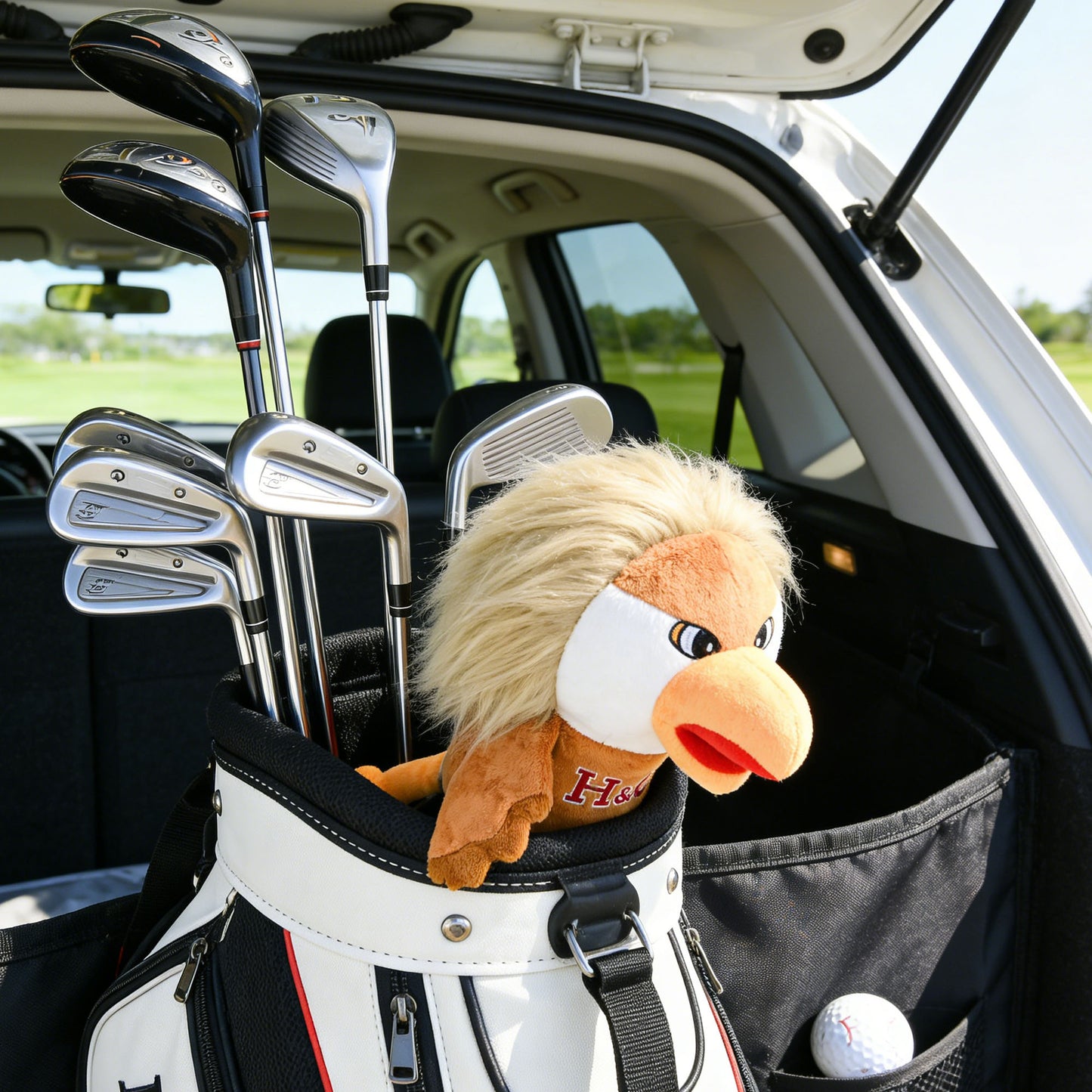 GaoPengToy | 15.7" Plush Eagle Golf Head Cover - Fun Animal Style Club Protector