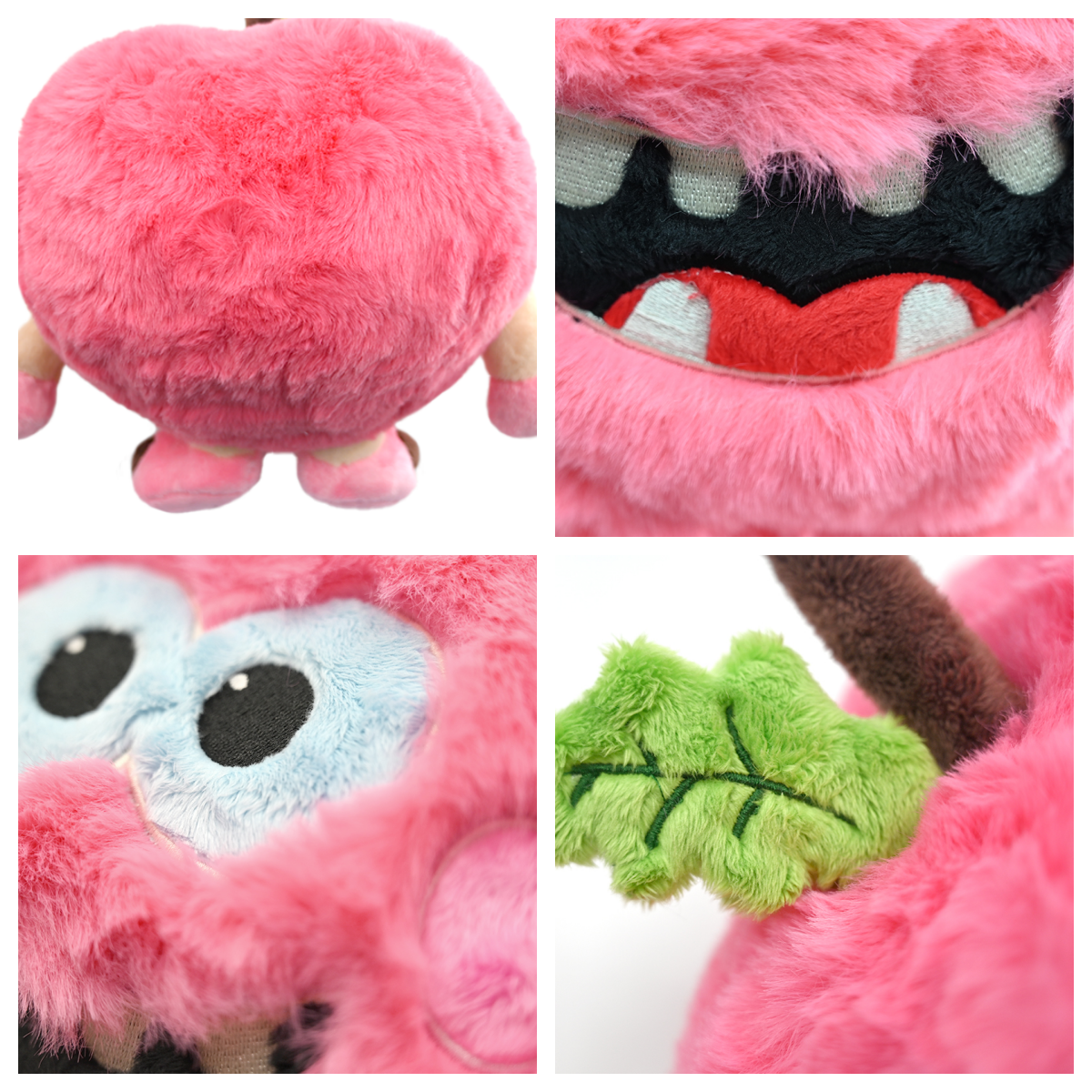 GaoPengToy | 12" Fuzzy Pink Apple Monster Plush - Kawaii Stuffed Toy Gift