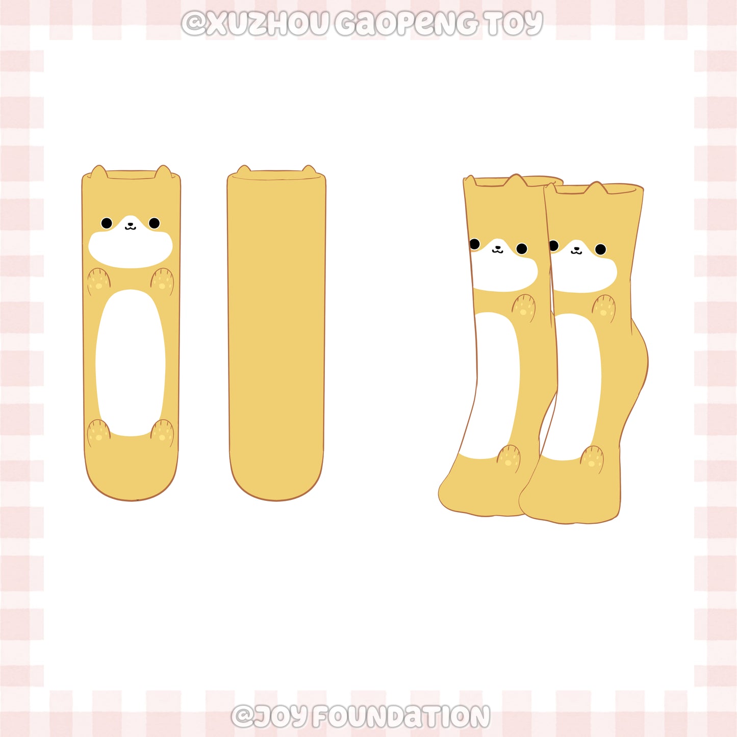【Gaopeng Toy】Cute Monochrome Animal-themed Socks