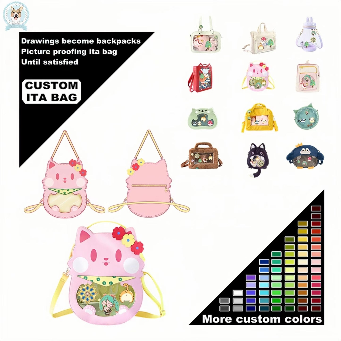 Custom High Quality Ita Bags/Plush Bags/Coin Purses/Pouches