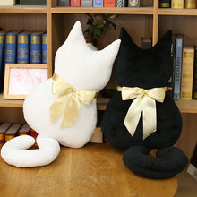 Lovely Couple Black White Cat Shadow Pillow