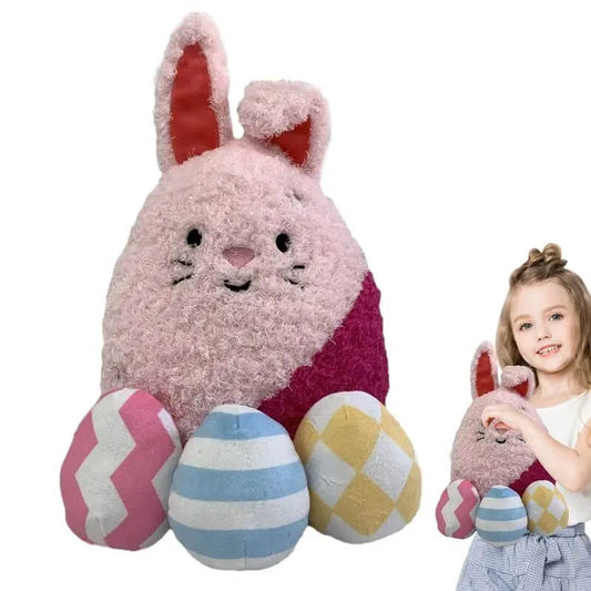 30cm Easter Bunny Plush Cartoon Egg Skin-Friendly Stuffed Doll