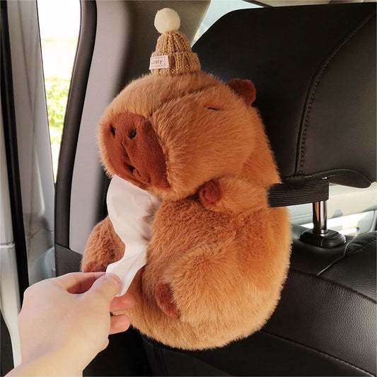 Cute Creative Capybara  Car Tissue Box
