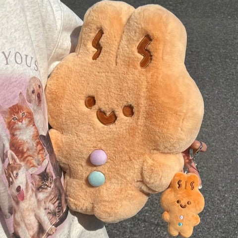 Cute Gingerbread Bunny Plush Toy And Pendant