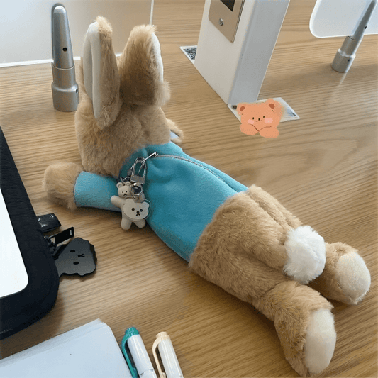 Soft Cure Bunny Plush Pencil Pouch