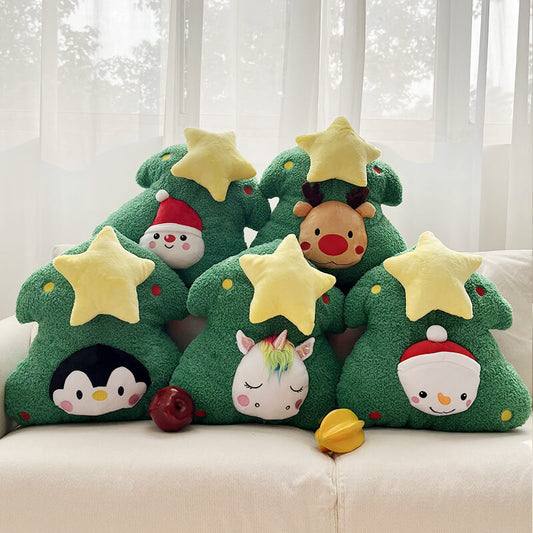Christmas Tree Santa Moose Snowman Penguin Claus Plush Toys