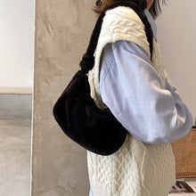Autumn and Winter Fashion Furry Solid Color Mini Bag