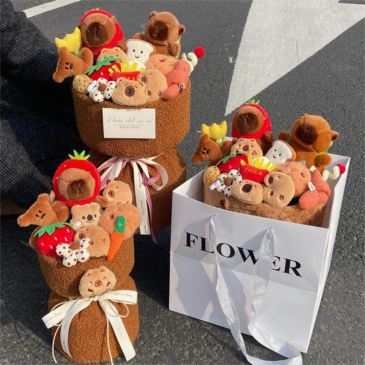 Cute Kapybara Plush Doll Flower Creative Bouquet Gift