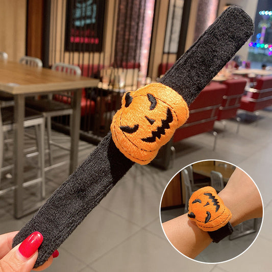 Halloween Pumpkin Ghost Spider Slap Bracelets ( 1 x Set 4Ps )