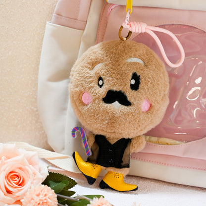 Christmas Kawaii Plush Gingerbread Man Coin Purse Keychain - Cute Zippered Change Pouch with Transparent Pocket Pendent for Women Kids, Ideal for Holiday Gifting, Christmas Party Favors & Stocking Fillers