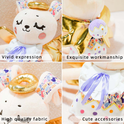 GaoPengToy | Interactive Easter Plush Toy -  Cuddly Angel Rabbit with Playful Slap Clap Ears