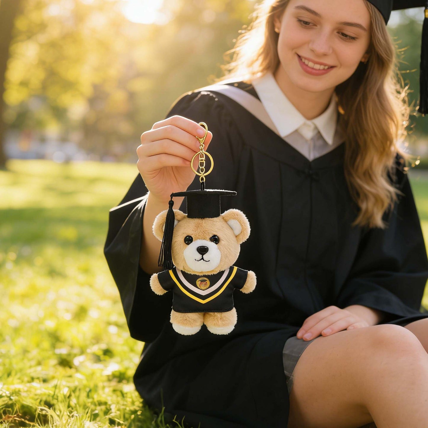 GaoPengToy | 6” Kawaii Graduation Bear - Soft Plushie Teddy Keychain Gift for Scholar