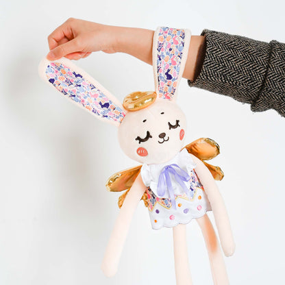 GaoPengToy | Interactive Easter Plush Toy -  Cuddly Angel Rabbit with Playful Slap Clap Ears