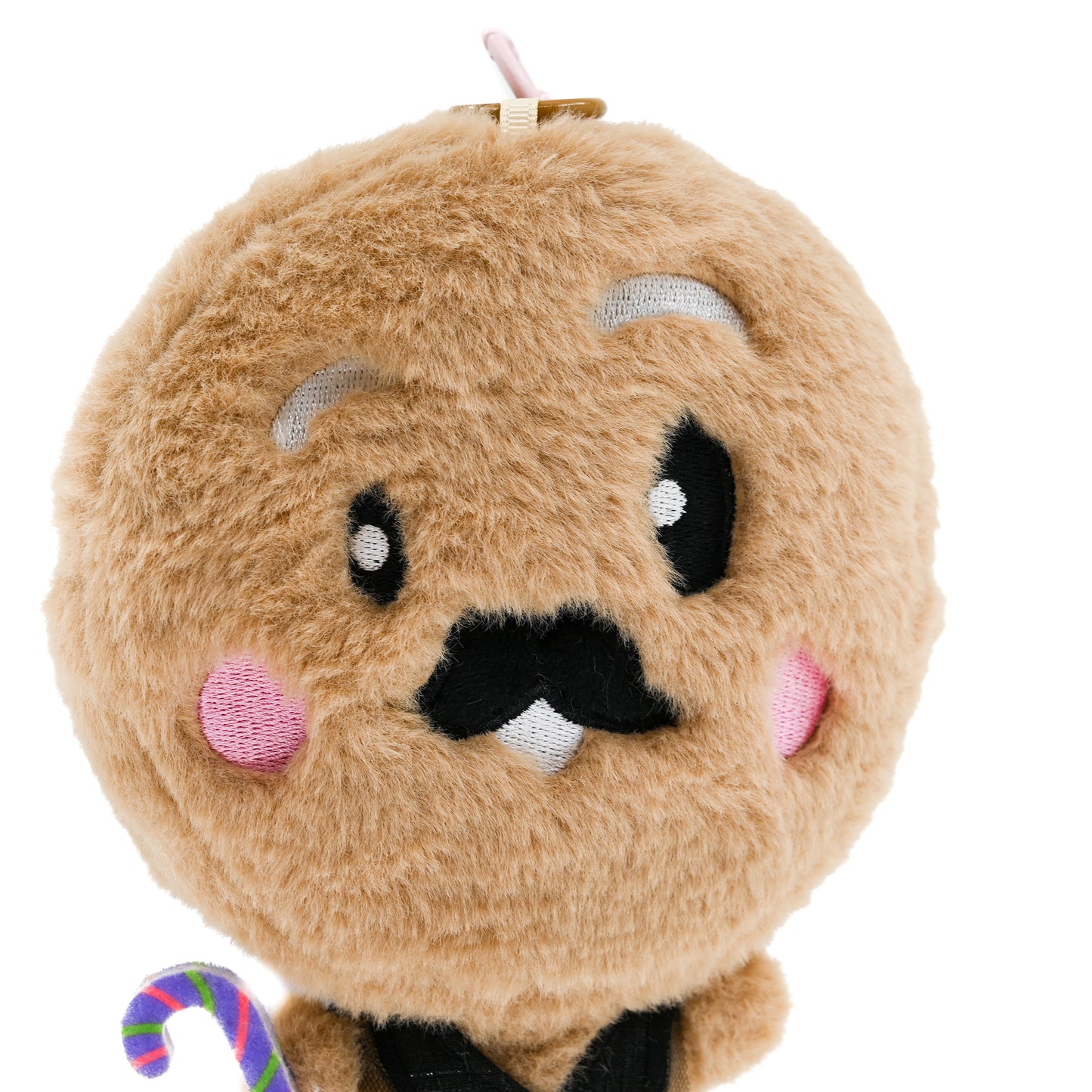 Christmas Kawaii Plush Gingerbread Man Coin Purse Keychain - Cute Zippered Change Pouch with Transparent Pocket Pendent for Women Kids, Ideal for Holiday Gifting, Christmas Party Favors & Stocking Fillers