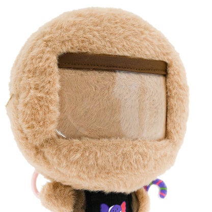 Christmas Kawaii Plush Gingerbread Man Coin Purse Keychain - Cute Zippered Change Pouch with Transparent Pocket Pendent for Women Kids, Ideal for Holiday Gifting, Christmas Party Favors & Stocking Fillers