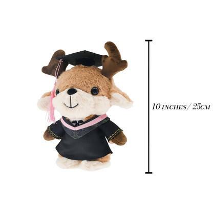GaoPengToy | 10" Graduation Deer Plushie