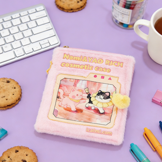 GaoPengToy | 16.5” Kawaii Pink Plush Activity Book - Soft Educational Fabric Toy for Kids