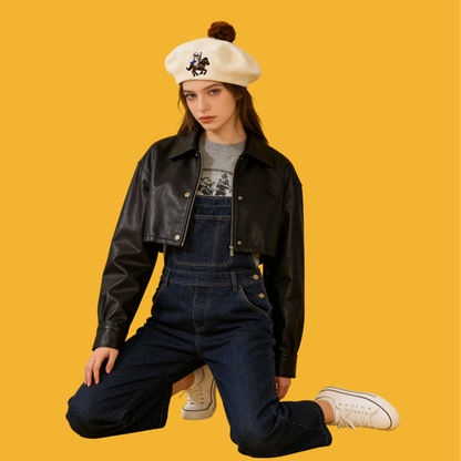 GaoPengToy | Kawaii Corgi Beret Hat - Cute Pompom French Style Accessory Gift