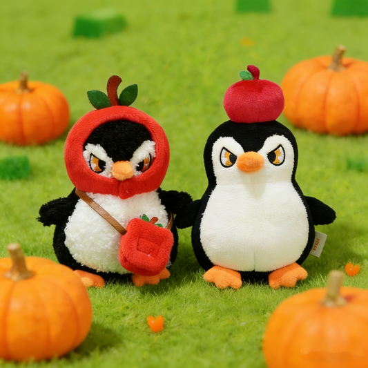 GaoPengToy | 6.3" Apple Penguin Bag Charm - Cute Stuffed Animal Pendant Gift
