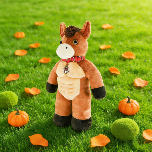 GaoPengToy | 19.69"Muscle Horse Plush Toy - Cute Buff Stuffed Animal