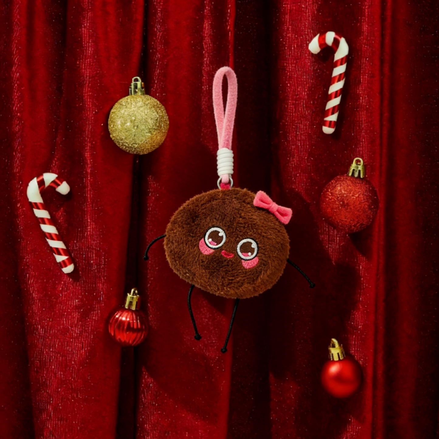 GaoPengToy | Coral Fleece Chocolate Coin Purse Bag Charm - 13.8" Cute Plush Pendant Keychain Valentine's Day Gift for Women & Girls