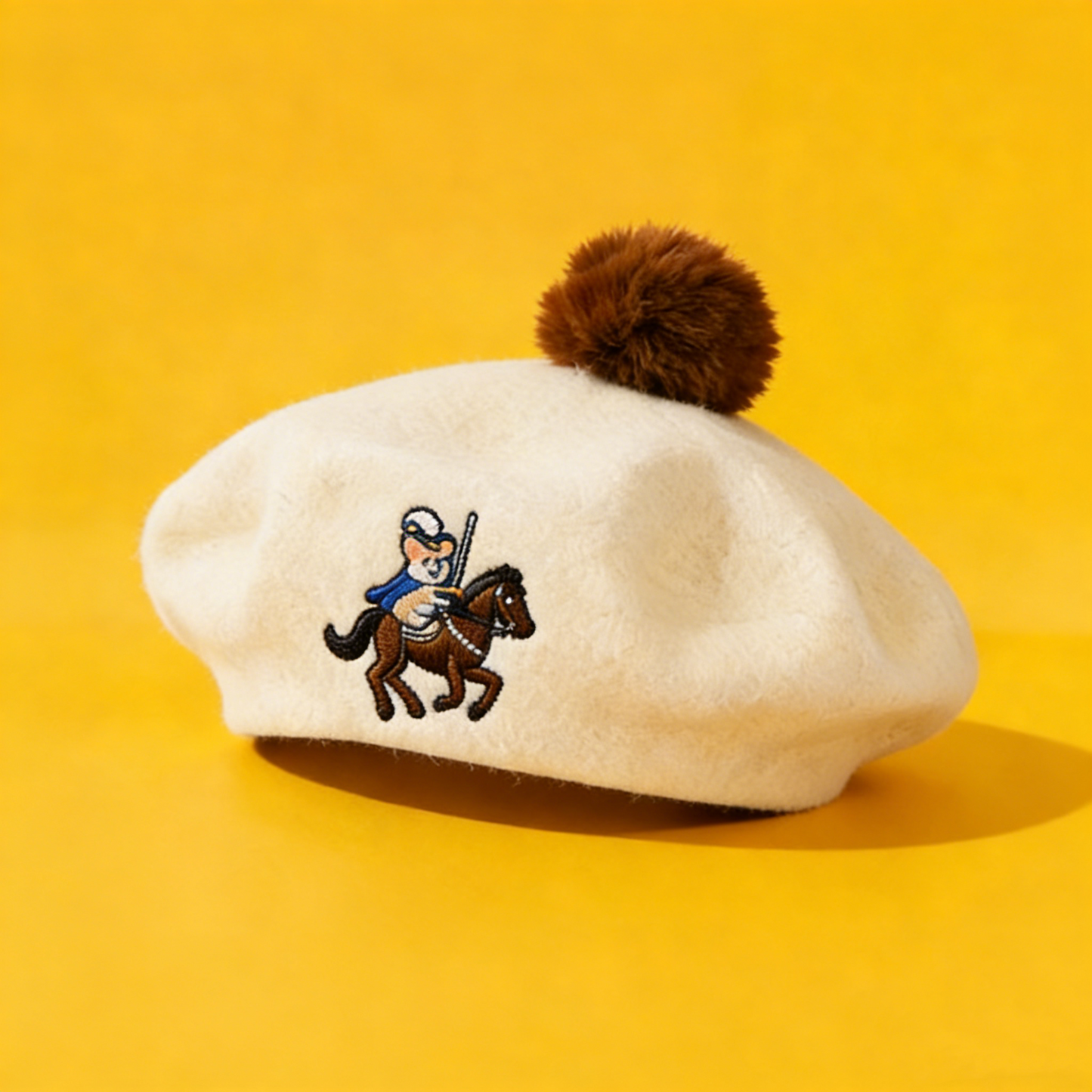 GaoPengToy | Kawaii Corgi Beret Hat - Cute Pompom French Style Accessory Gift