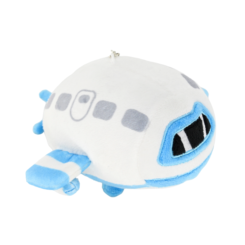 Designer Original 6.7" Blue-White Airplane Plush Toy, Plush Pendant - Cute Stuffed Aircraft for Kids, Soft Birthday Gift, Keychain Purse Charm for Women
