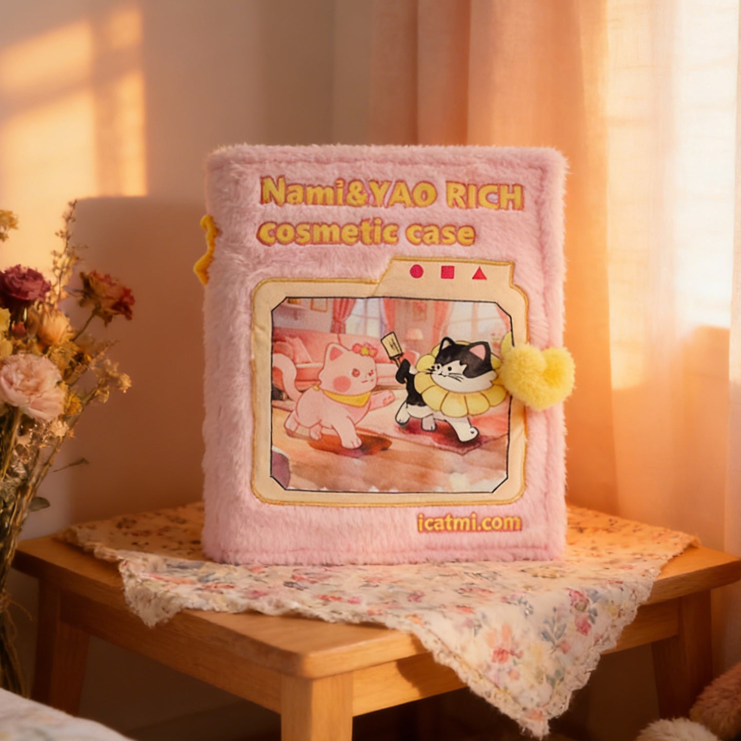 GaoPengToy | 16.5” Kawaii Pink Plush Activity Book - Soft Educational Fabric Toy for Kids