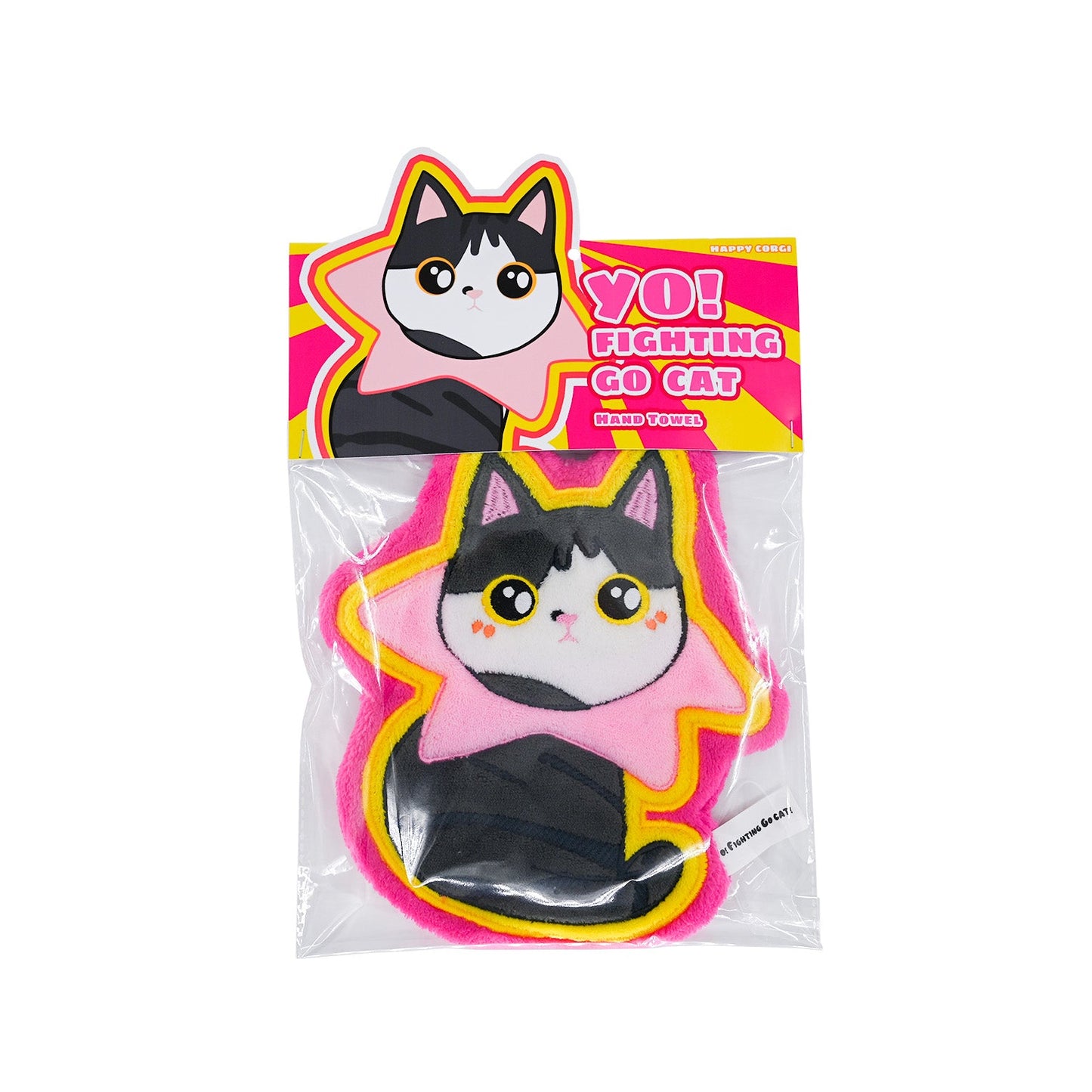 Original Cat Hand Towel with Hanging Loop (9.84") - Soft Absorbent Decorative Towel for Bathroom Kitchen, Cute Animal Towel Gift