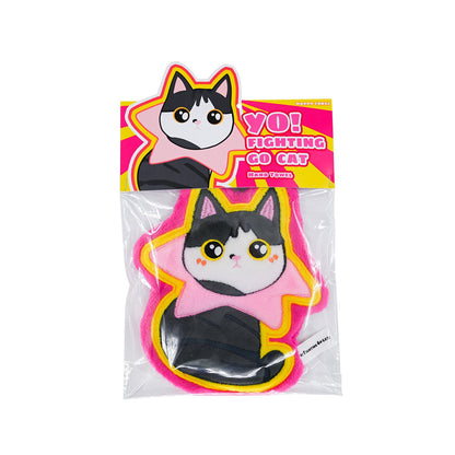 Original Cat Hand Towel with Hanging Loop (9.84") - Soft Absorbent Decorative Towel for Bathroom Kitchen, Cute Animal Towel Gift