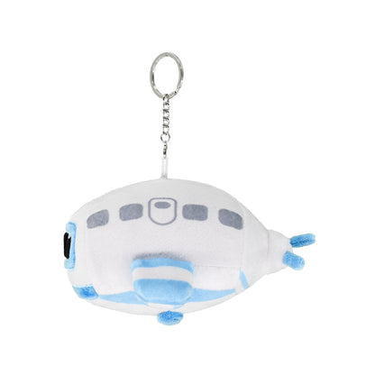 Designer Original 6.7" Blue-White Airplane Plush Toy, Plush Pendant - Cute Stuffed Aircraft for Kids, Soft Birthday Gift, Keychain Purse Charm for Women