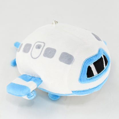 Designer Original 6.7" Blue-White Airplane Plush Toy, Plush Pendant - Cute Stuffed Aircraft for Kids, Soft Birthday Gift, Keychain Purse Charm for Women