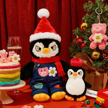 GaoPengToy | 9.8 Inch Christmas Penguin Plush Toy - Soft Stuffed Animal with Santa Hat, Perfect Xmas Gift for Kids & Home Decoration