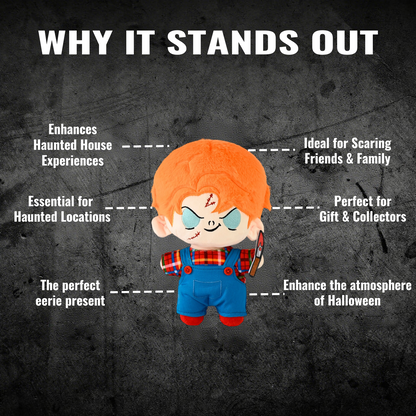 9.8" Chucky Plush Toy - Collectable Soft Doll for Kids & Adults, Perfect for Halloween, Assorted Creepy Baby Doll Style