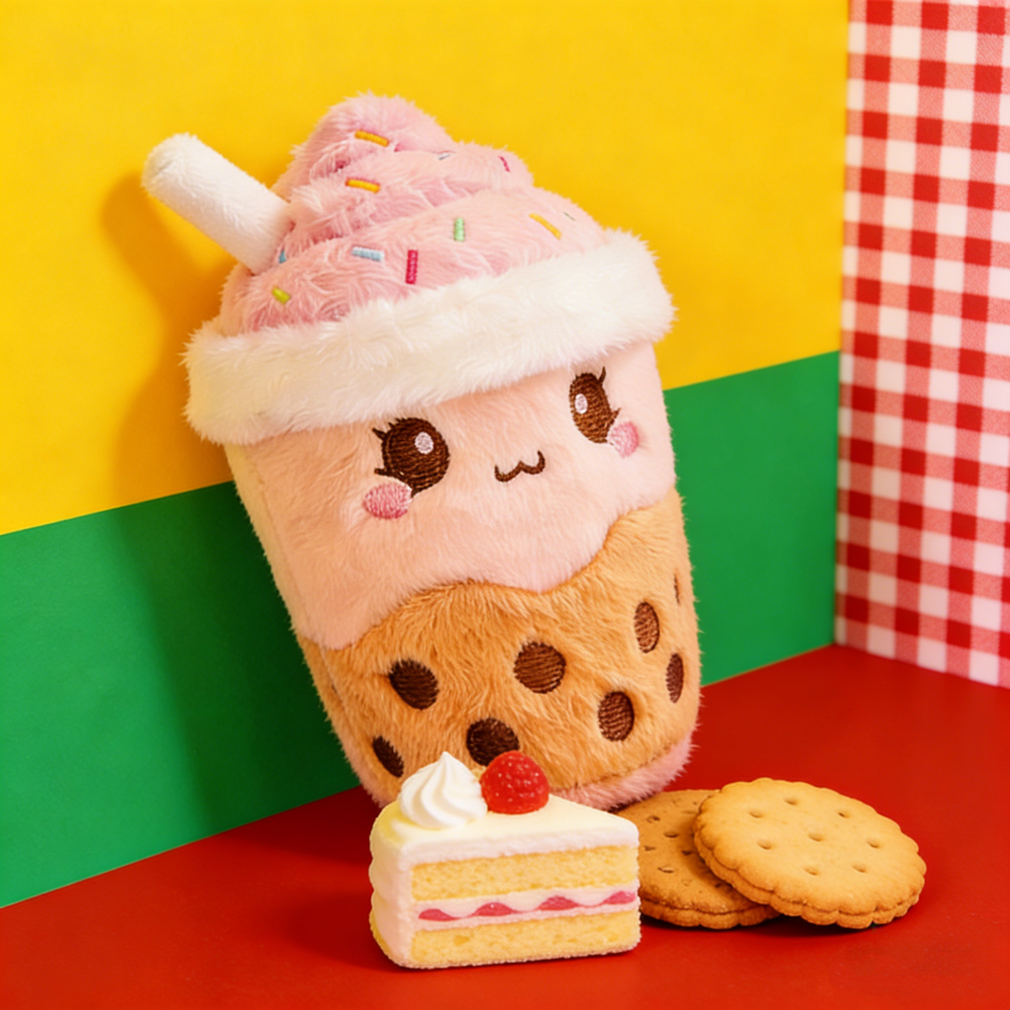 GaoPengToy | 6" Kawaii Boba Plushie - Cute Bubble Tea Hugging Doll Gift for Kids