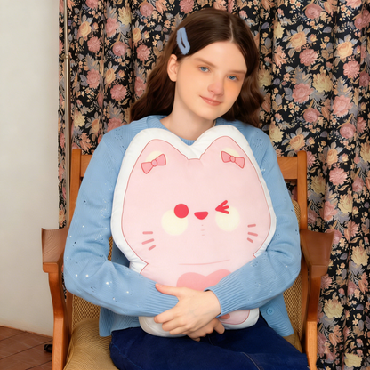 GaoPengToy | 15.4" Nami Cat Couple Plush Pillows -  2pcs Sweet Dress-Up Stuffed Cushions, Home Decor & Romantic Gift