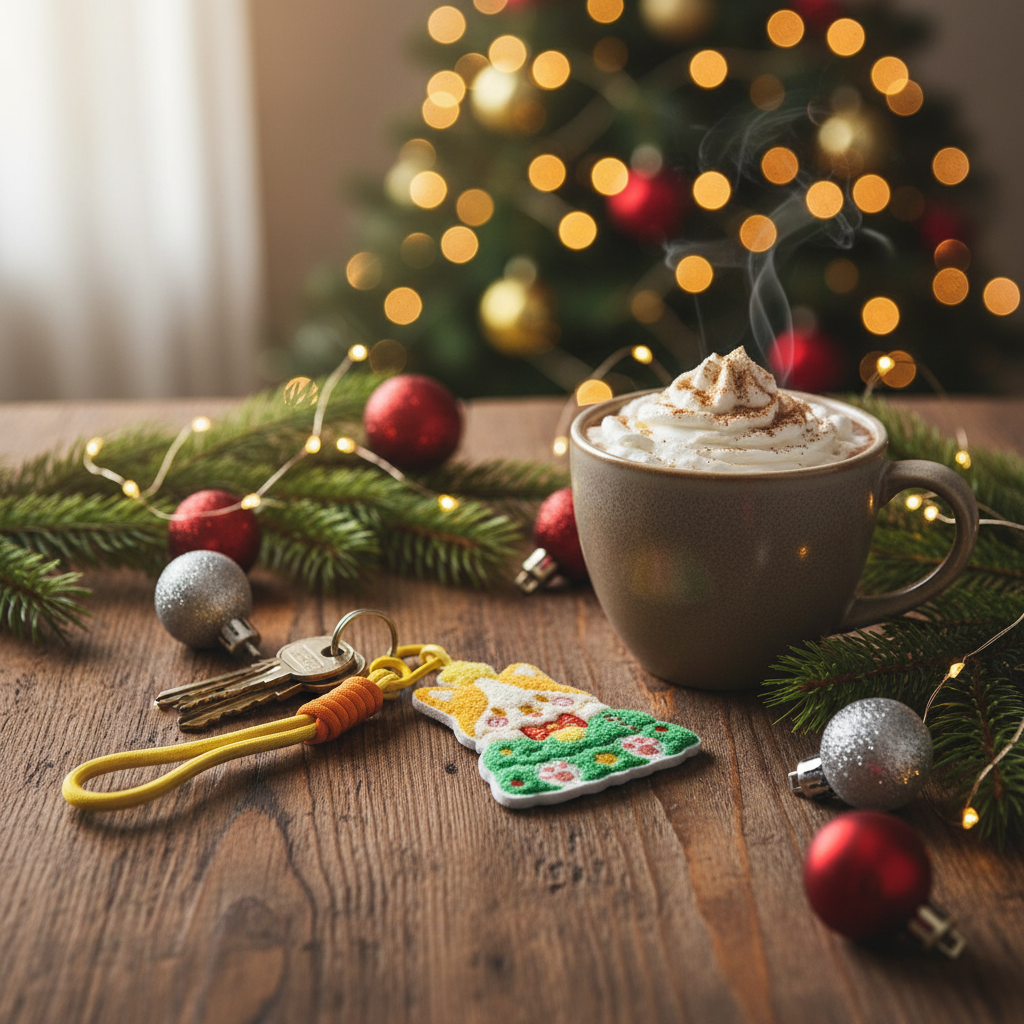 Original Christmas Tree Corgi Cartoon Applique Embroidery Keychain🐶🎄