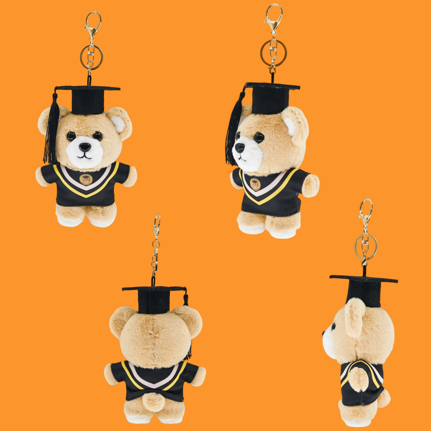 GaoPengToy | 6” Kawaii Graduation Bear - Soft Plushie Teddy Keychain Gift for Scholar