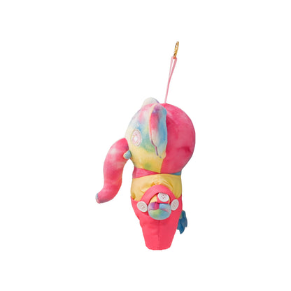 5.9" Plush Elephant Toy - Soft Pink Animal Pendent with Overalls, Gift Box Included for Kids