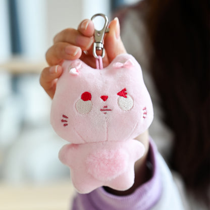 Kawaii Couple Cat Keychain,Magnetic Plush Key Ring Gift for Valentine's Day Girlfriend Boyfriend,Sweethearts Bag Charm