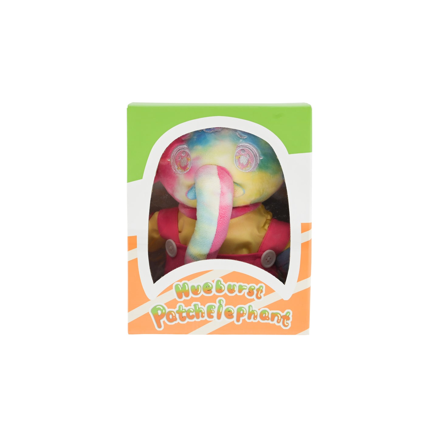 5.9" Plush Elephant Toy - Soft Pink Animal Pendent with Overalls, Gift Box Included for Kids