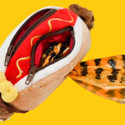 GaoPengToy | 6"Plush Dog Poop Bag -Multi-Functional Hot Dog Poop Bag Dispenser & Pouch