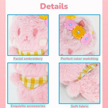 Designer Original 5.9" Cute Pink Cat Plush Keychain - Kawaii Bag Charm & Backpack Accessory, Perfect Gift for Women, Girls & Cat Lovers