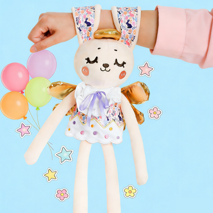 GaoPengToy | Interactive Easter Plush Toy -  Cuddly Angel Rabbit with Playful Slap Clap Ears