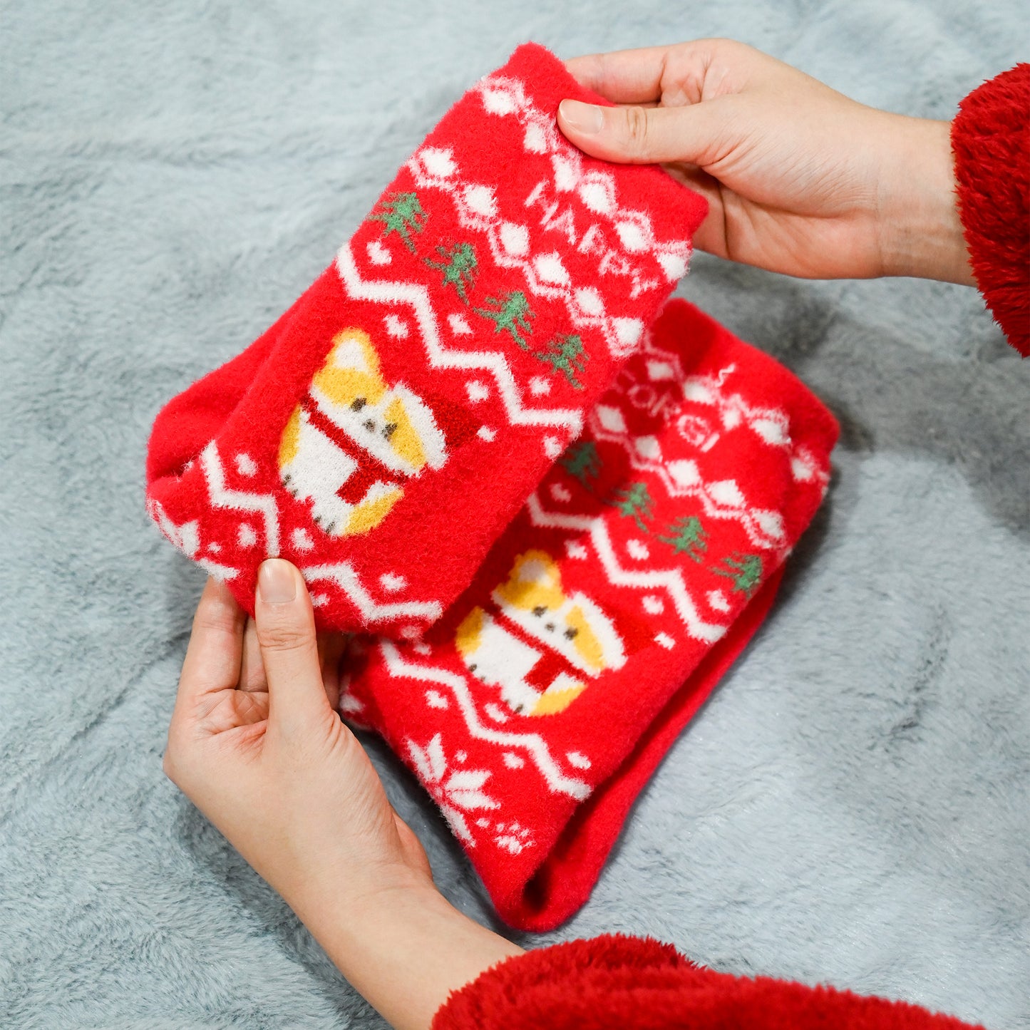 GaoPengToy | Christmas Socks - Fluffy Warm Fuzzy Australian Wool Socks, Funny Holiday Gift for Women