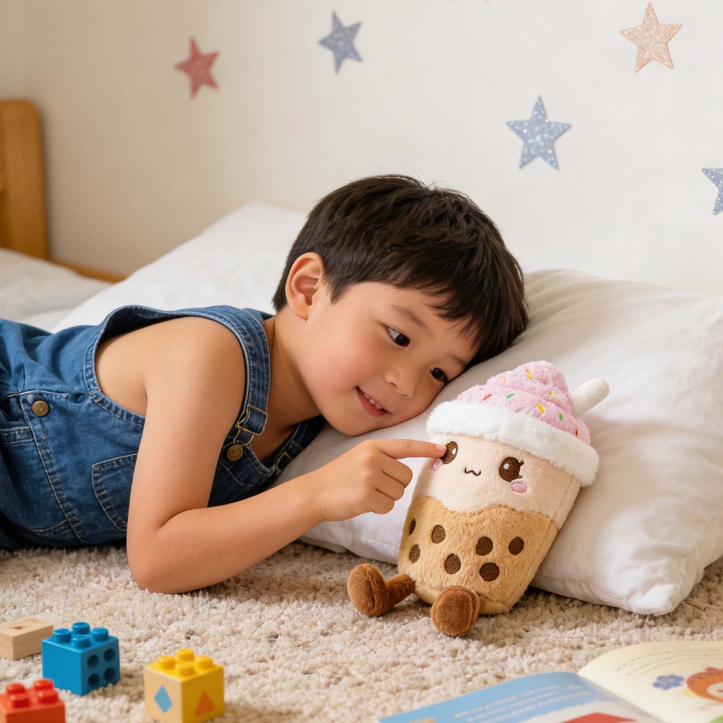 GaoPengToy | 6" Kawaii Boba Plushie - Cute Bubble Tea Hugging Doll Gift for Kids