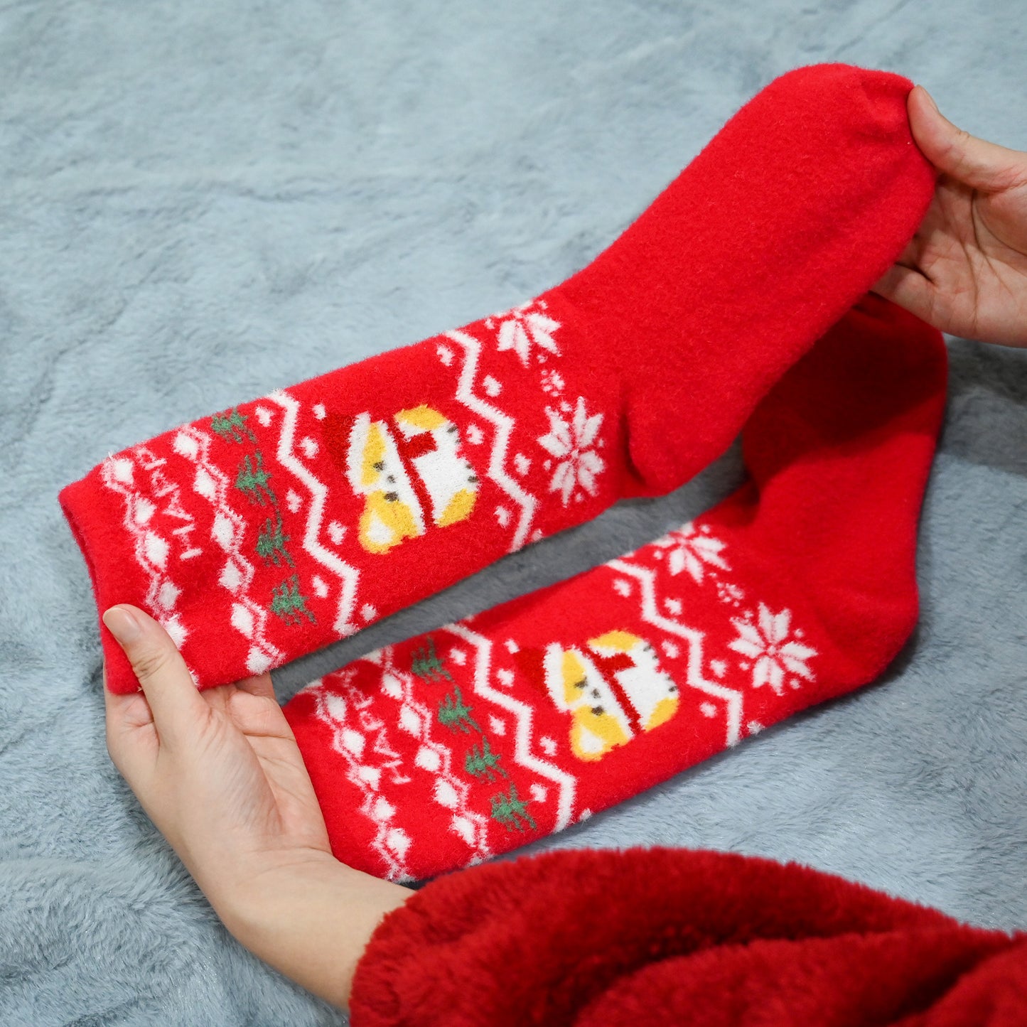 GaoPengToy | Christmas Socks - Fluffy Warm Fuzzy Australian Wool Socks, Funny Holiday Gift for Women