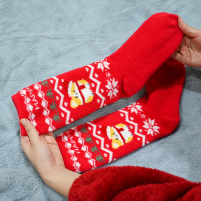 GaoPengToy | Christmas Socks - Fluffy Warm Fuzzy Australian Wool Socks, Funny Holiday Gift for Women