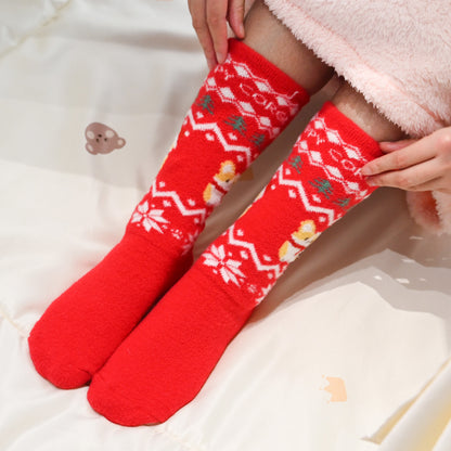 GaoPengToy | Christmas Socks - Fluffy Warm Fuzzy Australian Wool Socks, Funny Holiday Gift for Women